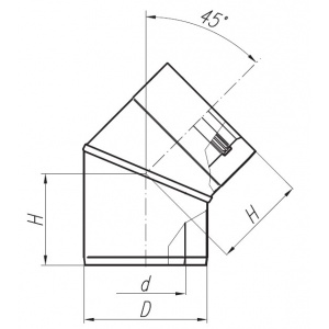 Kolano nierdzewne 45st SX-TD...K45