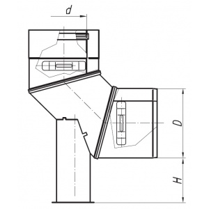 Kolano nierdzewne 90st z podstawką SX-TD...K90P