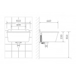 Zlew komora ZELVO DJ + Przepływowy ogrzewacz wody FALA