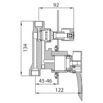 Bateria Ferro Modena natrysk ścienny podtynkowy