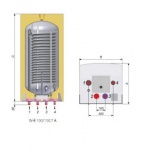 Zasobnik Biawar QUATTRO W-E.7A  z wężownicą bez grzałki - wiszący