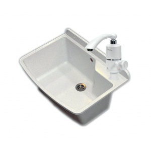 Zlew komora ZELVO DJ + Przepływowy ogrzewacz wody FALA