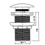 Korek automatyczny Klik-Klak bez przelewu CHROM