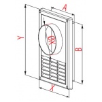 Kratka wentylacyjna Okap T68