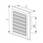 Kratka wentylacyjna PLUS T38 żaluzja