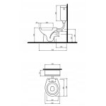 Zestaw miska stojąca Koło JUNIOR / BAMBI + spłuczka + deska