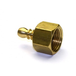 Nypel mosiężny z końcówką na wąż gazowy