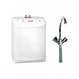 Podgrzewacz elektryczny zbiornikowy podumywalkowy (bezciśnieniowy) w komplecie z baterią trójdrożną