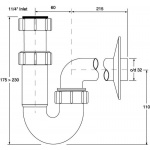 Półsyfon umywalkowy McAlpine HC4PF-32