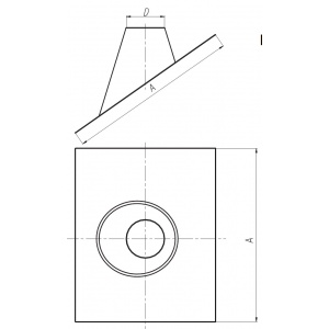 Przepust dachowy nierdzewny 25÷45st SX-TDN...PD45