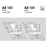 Przepust dachowy poziomy przy nachyleniu dachu 30-45 st.<br>kod:  7 719 001 028