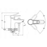 Bateria ZEGOR umywalkowo - bidetowa  ze słuchawką "bidetta" PUD10-A045