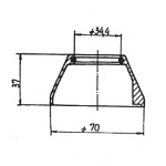 Rozeta stożkowa wysoka z oringiem 