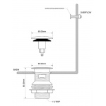 Spust umywalkowy McAlpine CW60SQ-CB