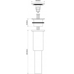 Spust umywalkowy McAlpine DECCL-SQ-CB