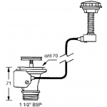 Spust zlewozmywakowy McAlpine PUS70-CP