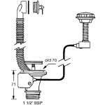 Spust zlewozmywakowy McAlpine PUFS70-CP