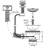 Spust zlewozmywakowy McAlpine PUFS113R-CP