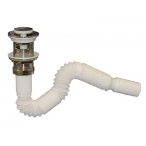 Syfon umywalkowy z chromowanym  z korkiem automatycznym Klick-Klack