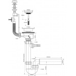 Syfon zlewozmywakowy McAlpine HC7+PUFS113DR-CP