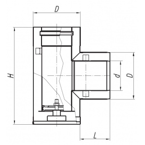 Trójnik nierdzewny z deklem SX-TD...TD
