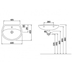 Umywalka IDOL z przelewem