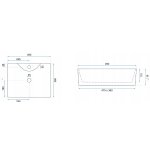 Umywalka nablatowa Kelly 49 x 38 cm