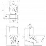 WC Kompakt Cersanit z funkcją bidetu - komplet
