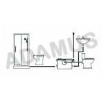 WC Kompakt + pompa młynek z rozdrabniaczem SANIBO 5 EINBACH