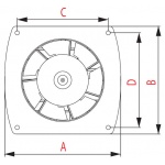 Wentylator ścienny Ventax E-F 100