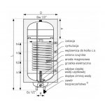 Wymiennik c.w.u. z wężownicą 100 l lewy Galmet
