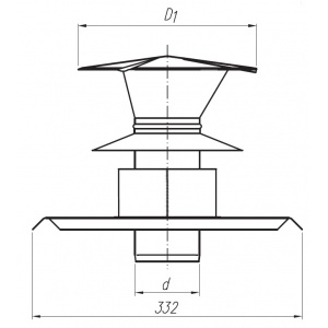 Wywiewka z płytą dachową nierdzewna SX-TDN...WPD