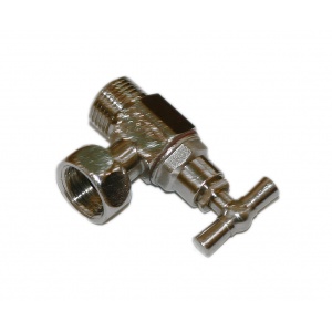 Zawór kątowy 3/8 x 3/8 z półśrubunkiem 