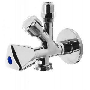 Zawór kątowy głowica suwakowa trójdrożny