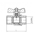 Zawór kulowy gazowy z motylkiem 