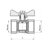 Zawór kulowy z motylkiem