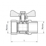 Zawór kulowy  z motylkiem WZ 