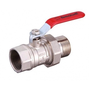 Zawór kulowy z rączką i śrubunkiem 