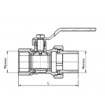 Zawór kulowy z rączką i śrubunkiem 