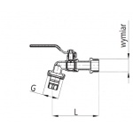 Zawór kulowy z rączką czerpalny