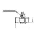 Zawór kulowy gazowy z rączką 
