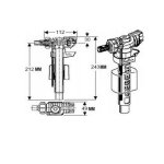 Zawór napełniający Geberit 240.700.00.1 3/8 do spłuczek podtynkowych UP320