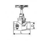 Zawór stalowy stary typ KFA