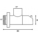 Zaworek umywalkowy McAlpine ANGVAL-10-CP