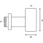 Zaworek umywalkowy McAlpine ZKU-CB