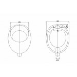 Pisuar KOŁO NOWA PRO PICO kompletny z zaworem Ferro i syfonem