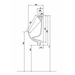 Pisuar KOŁO NOWA PRO PICO kompletny z zaworem Ferro i syfonem